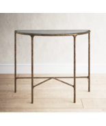 Restoration Thaddeus STYLE Forged Iron Hardware Demi Lune Console - £529.21 GBP