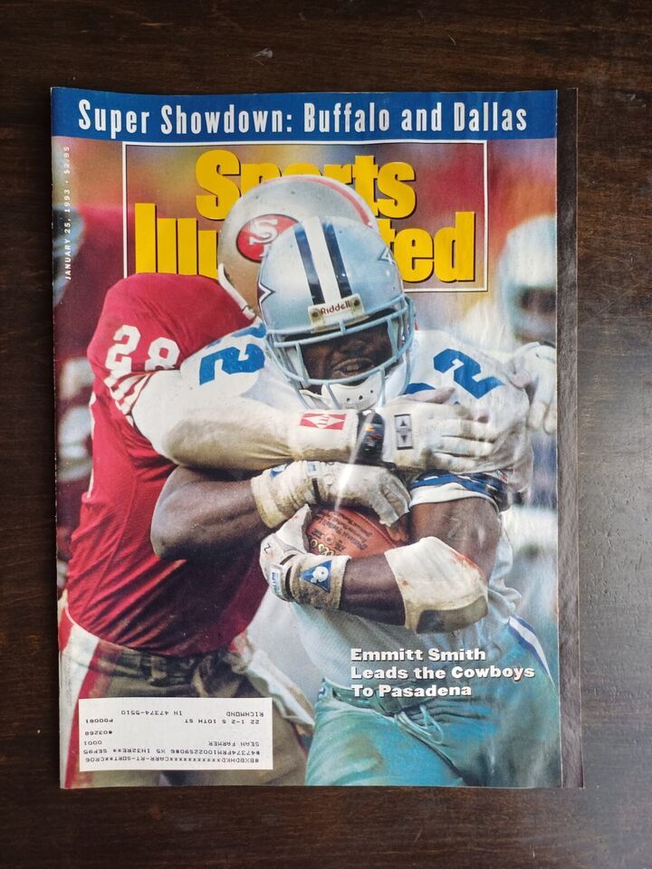Primary image for Sports Illustrated January 25, 1993 Emmitt Smith Dallas Cowboys First Cover  523