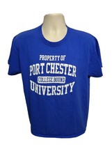 Property of Port Chester University College Bound Adult Large Blue TShirt - $334.49 MXN