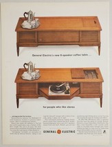 1963 Print Ad GE 6-Speaker Coffee Table Phonograph &amp; AM-FM Stereo Radio  - $17.65