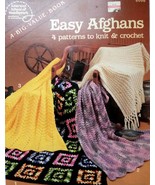 Easy Afghans 4 Patterns to Knit and Crochet / American School of Needlew... - £3.55 GBP
