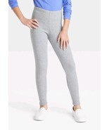 Girls&#39; Size Large (10/12)  Cozy Lined Leggings - Cat &amp; Jack- Heather Gray - $13.66 CAD