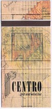 Matchbook Cover Centro Wine Bar &amp; Lounge Toronto ON Map Inset - £0.55 GBP