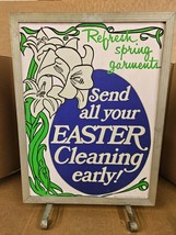 Vintage Clothing Store Curbside Sign 60s Dry Cleaner Easter Clothes Adve... - £271.06 GBP