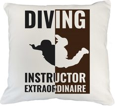 Make Your Mark Design Diving Instructor White Pillow Cover for People Wh... - $24.74+