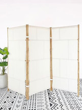 Handcrafted Bamboo 3 Panel Folding Room Divider Privacy Screen, - £364.67 GBP