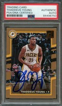 2017-18 Panini Donruss #59 Thaddeus Young Signed Card AUTO PSA Slabbed Pacers - £39.95 GBP