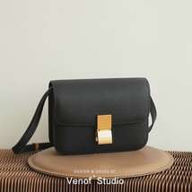 Vintage Doufu Bag High Quality Female Leather Shoulder Crossbody Square Messenge - £128.26 GBP