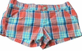 Hollister Multicolor Women Size 0 Regular Plaid Low Rise Casual Hot Pant... - £10.02 GBP