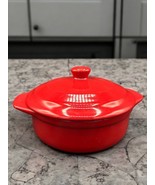 Small Red Petite Malson Brie Baker Mini Casserole Cheese Baker - $14.85