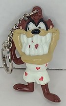 Tasmanian Devil with Hearts Keychain Warner Brothers Plastic Looney Tunes - £7.35 GBP