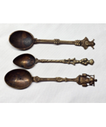 Vintage Gold Souvenir Spoon Lot Of 3 - ALPACCA -  Made In Holland And Italy - $17.58