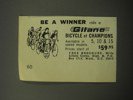 1967 Gitane Bicycle Ad - Be a winner ride a Gitane bicycle of champions - $18.49