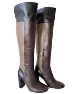 Tory Burch Bowie Colorblock Over the Knee Boots Brown/Black Leather - Wo... - $3,978.30 MXN