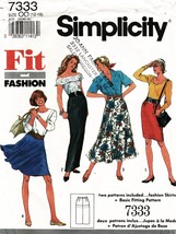 Misses&#39; SKIRTS Vintage 1991 Simplicity Pattern 7333 Sizes 12-18 UNCUT - $17.00