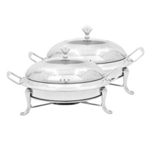 SOGA 2X Stainless Steel Round Buffet Chafing Dish Cater Food Warmer Chaf... - £119.29 GBP