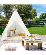 85&quot; Height Luxury Lace Teepee Tent Super Large Teepee Tent w/ Shiny Star... - £93.50 GBP