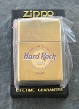 Hard Rock Cafe GUAM Zippo Lighter 1999 Polished Brass MINT Condition - $732.80 MXN