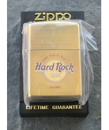 Hard Rock Cafe GUAM Zippo Lighter 1999 Polished Brass MINT Condition - $39.20