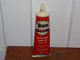 Vintage Veedol Flying A Outboard Gear Oil Plastic Empty Tube - $34.65
