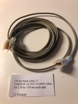 110 2pr Patch Cable 12 feet  110p4a12b Gt 1053 16-26439 Allen Tel 110 to 110 - $12.97