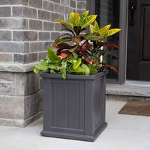 Mayne 4837-GRG 16 x 16 in. Cape Cod Square Planter, Graphite Gray - $112.36