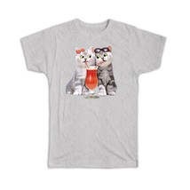 Lover Cats : Gift T-Shirt Pets Feline Animals Funny Cute Valentine Hearts Couple - £14.60 GBP