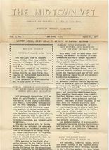 The Midtown Vet March 1947 Issue American Veterans Committee Manhattan C... - $17.82