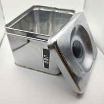 Lincoln Beauty Ware Chrome Canister Tea USA Deco Retro MCM 50s Metal Tin... - $45.50