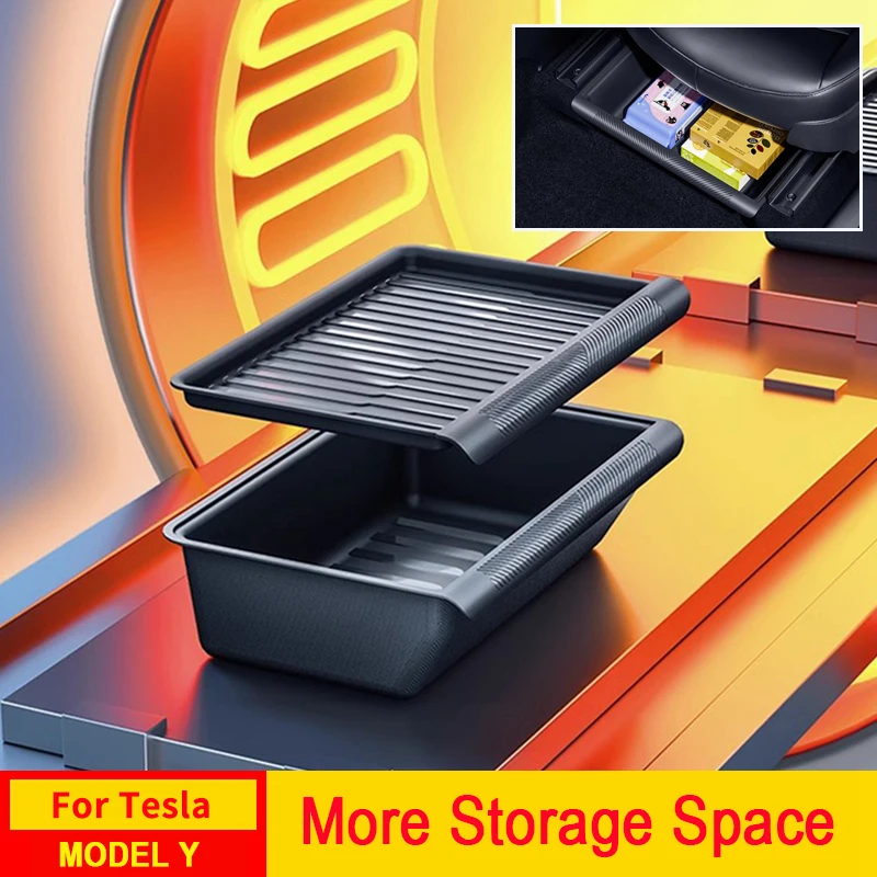 Under Seat Storage Box for Tesla Model Y Centrol Console Organizer Accessories - £33.63 GBP+