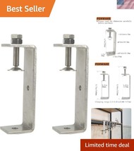 Heavy Duty 4.6-Inch Adjustable C Clamps - Stainless Steel Desk Clamp Set... - $38.00