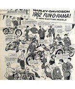Harley Davidson FunORama Advertisement 1962 Motorcycle Comic New Models ... - $54.32 CAD