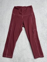 Iuga Women’s Medium Wine Colored Alhletic Activewear Leggings Side Pocke... - £8.17 GBP