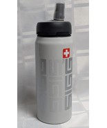 SIGG SWISS MADE METAL WATER BOTTLE SPORTS 0.6 LT SILVER AND WHITE LIDDED... - $31.46 CAD