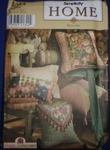 Simplicity Crafts Pillows In 12 Styles One Size #8044 Uncut - $5.99
