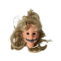 Evil Cannibalistic 5&quot; Doll Head Halloween Decor Terrifying Sharp-Toothed Smile - £12.47 GBP