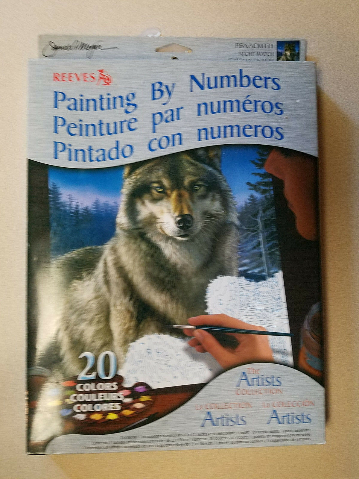 Eeeves Painting By Number Wolf Night Watch # PBNACM13T James Meger (NEW) - $19.75