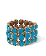 IMAN Global Chic Runway Glamour Reversible 6-1/4&quot; Jeweled Bracelet - £39.69 GBP