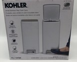 2 Pack, Kohler 6 L Stainless Trash Cans - White - New - Free shipping - $58.16