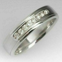 0.80Ct Simulated Diamond Engagement Wedding Band 14K White Gold Plated Silver - £81.61 GBP
