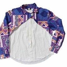 Vintage Roughrider by Circle Shirt Aztec Western Print overlay w/silver button - £22.53 GBP