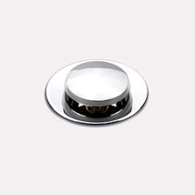 LORIXON Press Bathroom Sink Drain Chrome Finish Pop Up Drain Stopper No ... - £13.27 GBP