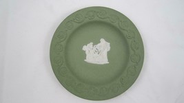 Vintage WEDGWOOD JASPERWARE sage green plate greek mythology Cupid and Venus - $21.58