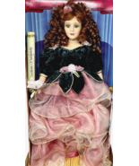 DanDee 18&quot; Porcelain Doll Green Velvet Shimmer Ball Gown Donatella De Roma - €12,92 EUR