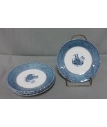 Set of 4 Vintage Currier and Ives 6&quot; Saucers Riverboat Steamboat Paddle ... - $29.99