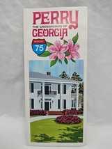 Vintage The Crossroads Of Perry Georgia Interstate 75 Map Brochure - $23.75