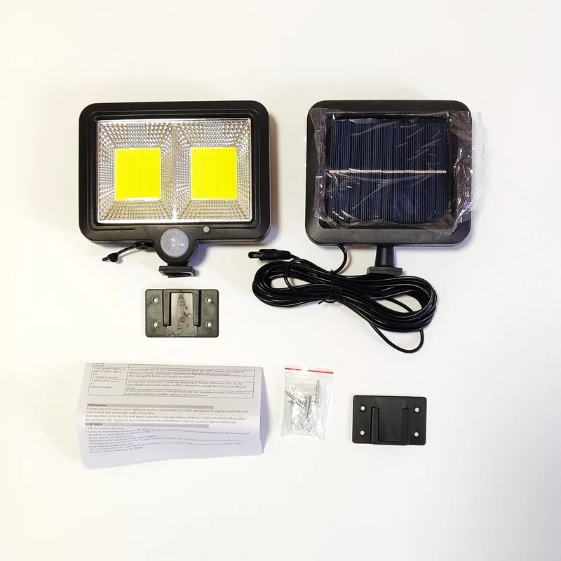 160 Cob Solar Light Outdoor Motion Sensor Security Solar Lamps Waterproof Porch  - £64.76 GBP