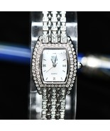 Nolan Miller Glamour Rhinestone Silvertone Ladies Wristwatch - $68.60 CAD