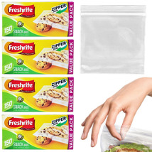 600 Zip Sandwich Bags Resealable Snacks Food Storage Lunch School Bpa Fr... - £37.21 GBP