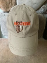 Hooters Baseball Hat Embroidered Cap Khaki Restaurant Advertising Excellent - $29.65